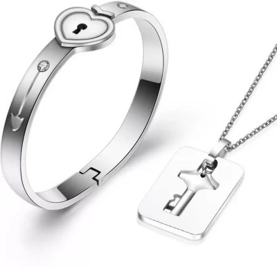 Maaword Brass, Stainless Steel Silver Silver Jewellery Set(Pack of 1)