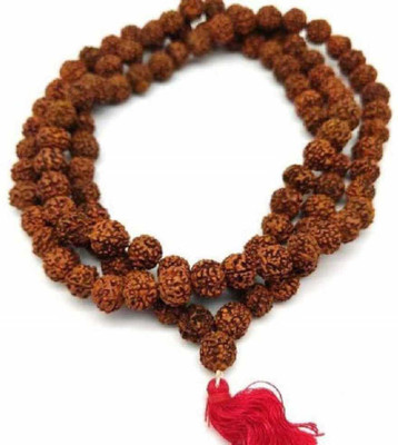 Astrodivine 5 Mukhi Rudraksha Japa Mala Rosary (108 Beads, 5 mm) Wood Necklace Wood Chain