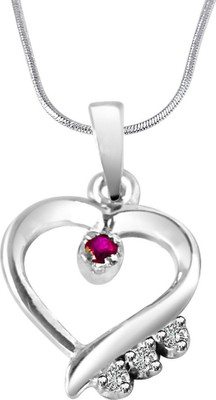 30% OFF on Surat Diamond Sterling Silver Diamond, Ruby Sterling Silver Pendant 30% OFF on Surat Diamond Sterling Silver Diamond, Ruby Sterling Silver Pendant