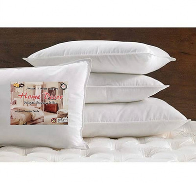 Decor LUXURY FIBRE PILLOW PACK OF 4 Polyester Fibre Solid Sleeping Pillow Pack of 4(White)