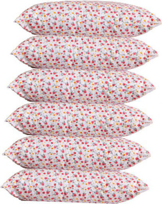 KHUKU Printed Polyester Fibre Solid Sleeping Pillow Pack of 6(Multicolor)