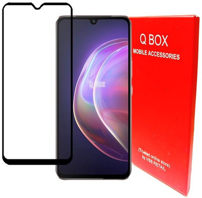 Q Box Edge To Edge Tempered Glass for Vivo V21(Pack of 1)