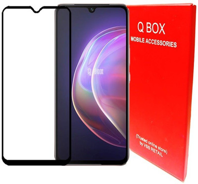 Q Box Edge To Edge Tempered Glass for Vivo V21(Pack of 1)