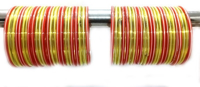 Soniaa Creation Glass Bangle Set(Pack of 48)
