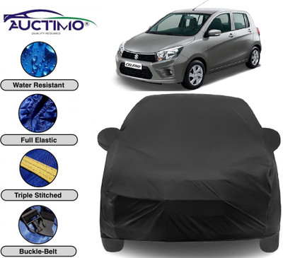 AUCTIMO Car Cover For Maruti Suzuki Celerio (With Mirror Pockets)(Black)