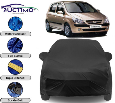 AUCTIMO Car Cover For Hyundai Getz Prime (With Mirror Pockets)(Black)