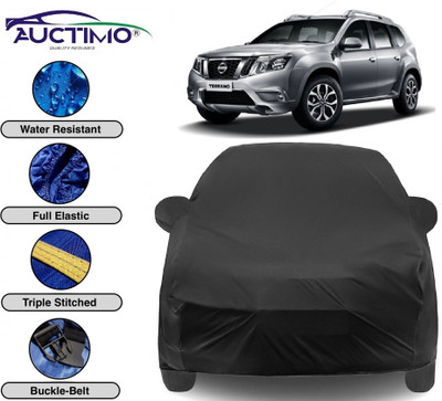 AUCTIMO Car Cover For Nissan Terrano (With Mirror Pockets)(Black)