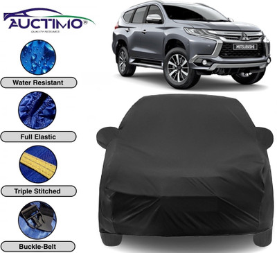 AUCTIMO Car Cover For Mitsubishi Pajero Sport (With Mirror Pockets)(Black)