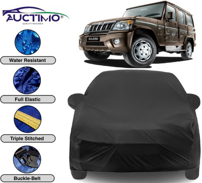 AUCTIMO Car Cover For Mahindra Bolero (With Mirror Pockets)(Black)