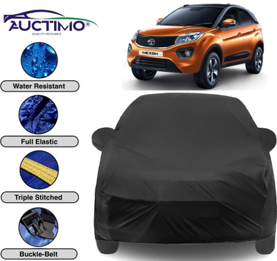 AUCTIMO Car Cover For Tata Nexon (With Mirror Pockets)(Black)