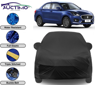 AUCTIMO Car Cover For Maruti Suzuki Swift Dzire (With Mirror Pockets)(Black)