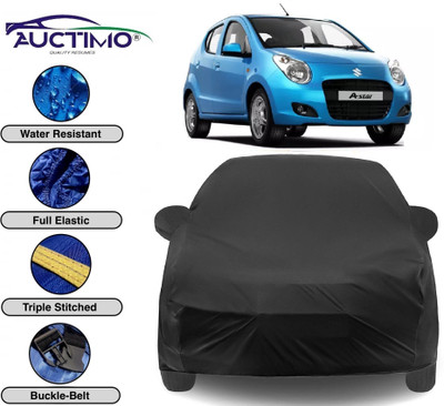 AUCTIMO Car Cover For Maruti Suzuki A-Star (With Mirror Pockets)(Black)