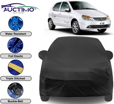 AUCTIMO Car Cover For Tata Indica eV2 (With Mirror Pockets)(Black)