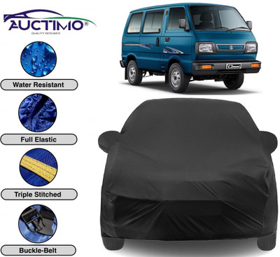 AUCTIMO Car Cover For Maruti Suzuki Omni (With Mirror Pockets)(Black)