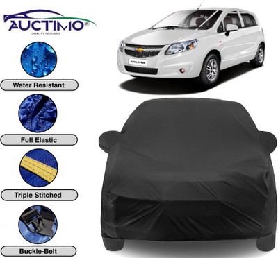 AUCTIMO Car Cover For Chevrolet Sail UVA (With Mirror Pockets)(Black)