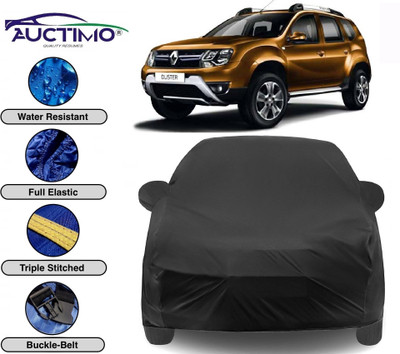 AUCTIMO Car Cover For Renault Duster (With Mirror Pockets)(Black)