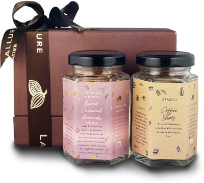 la chocoallure Enchanted PREMIUM GIft Box With Comb Of 1 Dark Chocolate & 1 Milk Chocolate (2 X 100G) Fudges(2 x 100 g)