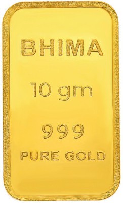 Bhima Jewellers 24K 10 g Yellow Gold Bar 24 (999) K 10 g Gold Bar