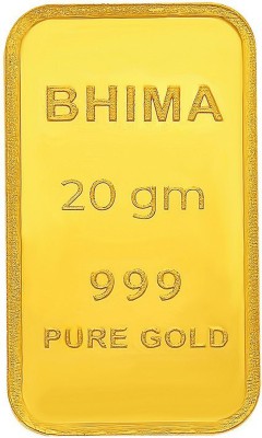 Bhima Jewellers 24K 20 g Yellow Gold Bar 24 (999) K 20 g Gold Bar