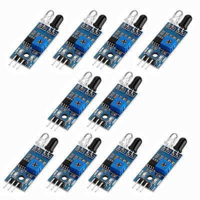 geeta enterprises (Pack of 10) IR Proximity Sensor for line follower and Obstacle sensing Robots Security Circuit and Motion Detector Electronic Hobby Kit