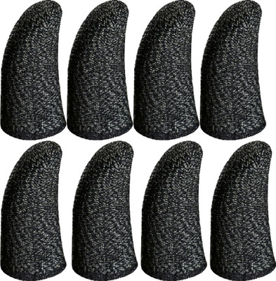 Havick Thumb & Finger Sleeve for Pubg Mobiles Game, Anti-Sweat, 8 Sleeves Black Finger Sleeve(Pack of 8)