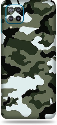 Satisfactory Samsung Galaxy F12 Mobile Skin(Winter-Camouflage Skin With Matte Finish)