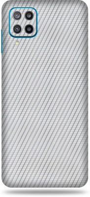 Satisfactory Samsung Galaxy F12 Mobile Skin(Silver-Carbon Fiber Skin With Matte Finish)