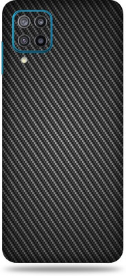 Satisfactory Samsung Galaxy F12 Mobile Skin(Black-Carbon Fiber Skin With Matte Finish)