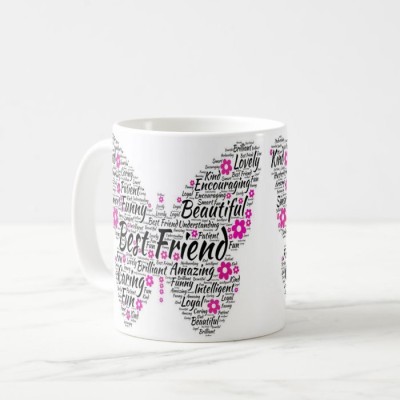 ASHITI ART CREATIONS Birthday Printed Ceramic Coffee (350 ml) VOL 44 Ceramic Coffee Mug(350 ml)