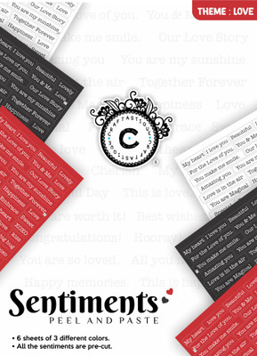 Craftastique Sentiments : Love Self-Adhesive Paper Label(Multicolor)
