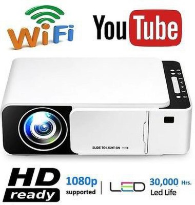 IBS HD WIFI YOUTUBE MIRACAST ACCESS 1080P Home Theater Multimedia Multi-Screen (4700 lm) Portable Projector(GLOSSY WHITE)