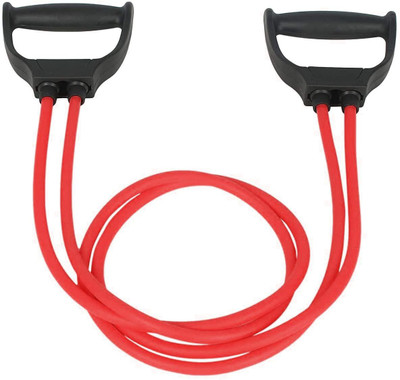 Khargadham Resistance Band With Set with Handles, Portable Toning Tubes Resistance Tube(Red)
