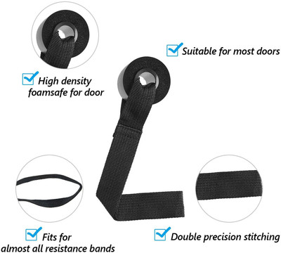 Fitcozi Resistance Band door Anchor Resistance Tube(Black)