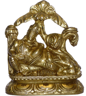B H A R A T H A A T Brass Lord Radha Krishna Idol Statue Murti Showpiece (2.7 x 1 x 3 inches) Decorative Showpiece  -  7.62 cm(Brass, Yellow)