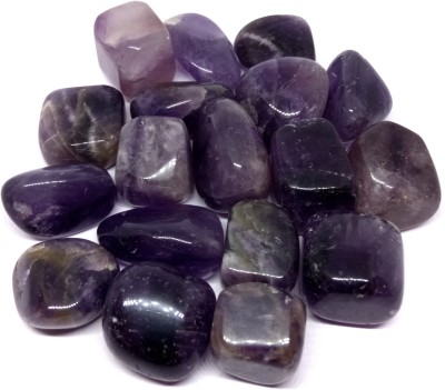 Crystals Way Natural Amethyst Tumble Stone for Reiki Healing, Crystal Healing and Energy Healing pack of 10 stones Decorative Showpiece  -  6 cm(Crystal, Purple)