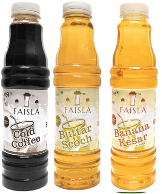 Faisla COLD BS BK-125 Cold Coffee, Buttar Scoch, Banana Kesar (2760 g, Pack of 3)