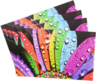 Flipkart SmartBuy Rectangular Pack of 4 Table Placemat(Multicolor, PVC)