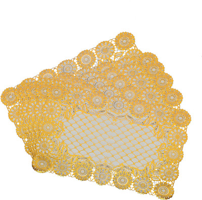 Flipkart SmartBuy Rectangular Pack of 6 Table Placemat(Gold, PVC)