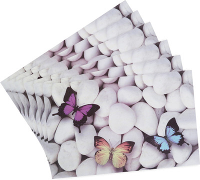 Flipkart SmartBuy Rectangular Pack of 6 Table Placemat(White, PVC)