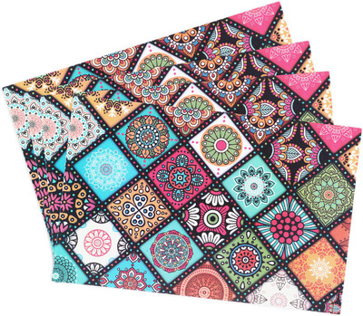 Flipkart SmartBuy Rectangular Pack of 4 Table Placemat(Multicolor, PVC)