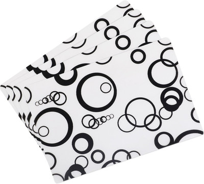Flipkart SmartBuy Rectangular Pack of 4 Table Placemat(Black, White, PVC)