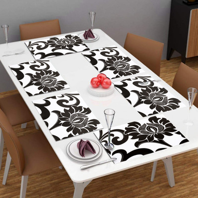 Flipkart SmartBuy Rectangular Pack of 6 Table Placemat(White, PVC)