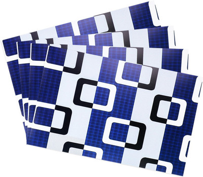 Flipkart SmartBuy Rectangular Pack of 4 Table Placemat(Blue, White, PVC)