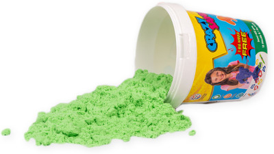 RATNA'S Crazy sand 400 grams(Green).A smooth and soft sand play toy for kids with moulds. Art Clay(400 g)