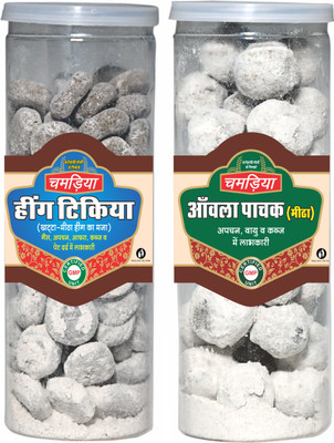 CHAMRIA Hing Tikiya & Amla Pachak Meetha Digestive Combo 400gm Pack of 2(Pack of 2, 400 g)
