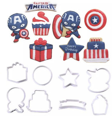Bakewareind cookie cutter set of 8 Cookie Cutter(Pack of 8)