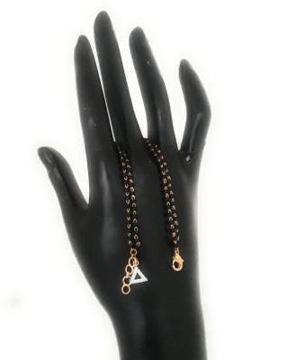 Preet Art Jewellery Brass, Crystal, Glass Beads, Diamond Rhodium, Gold-plated Bracelet