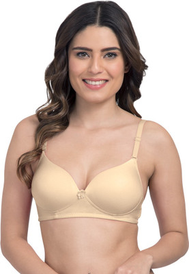 TWEENS Women T-Shirt Heavily Padded Bra(Beige)