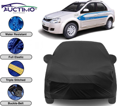 AUCTIMO Car Cover For Mahindra e-Verito (With Mirror Pockets)(Black)