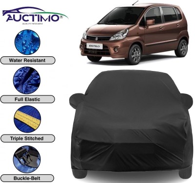 AUCTIMO Car Cover For Maruti Suzuki Zen Estilo (With Mirror Pockets)(Black)